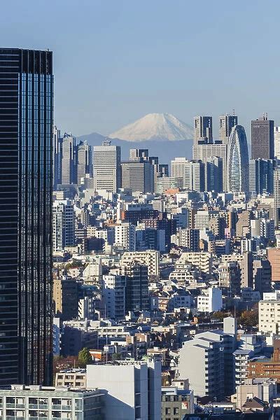 Japan Honshu Tokyo City Skyline And Mtfuji Photos Puzzles Framed