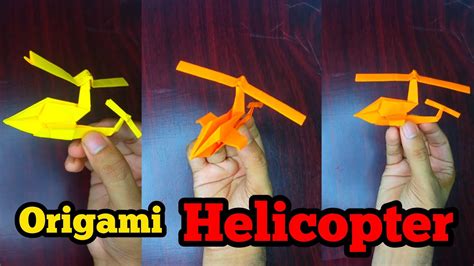 How To Make A Easy Paper Origami Helicopter Markis Origami Youtube