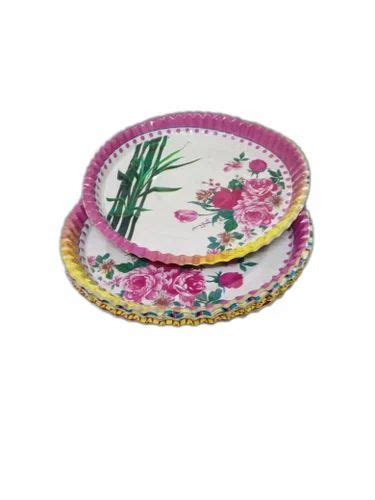 Gsm Inch Flower Disposable Paper Plate At Rs Piece