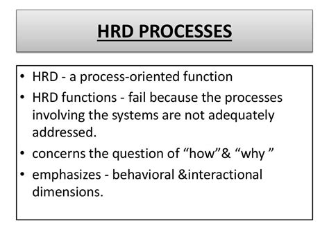 Hrd Systems Processes Outcomes And Organizational Effectiveness