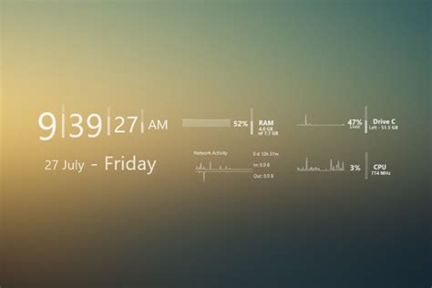 StraightV1 0 Rainmeter Skin Skin System Monitor Things To Come