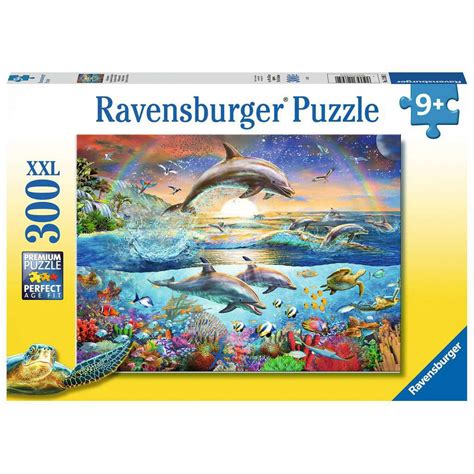 Ravensburger Dolphin Paradise 300 Xxl Piece Puzzle Jigsaw Puzzles