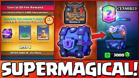 Neue LegendÄre Karte In Arena 4 Supermagical Chest Opening In Arena 4 Clash Royale Deutsch