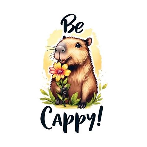 Be Cappy Capybara Lover T Shirt Teepublic In Capybara