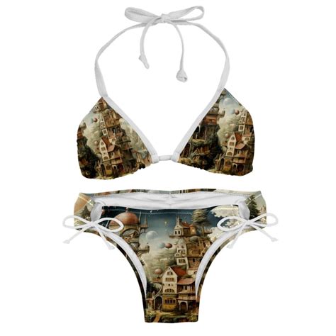 Bohemia Women S Bikini Set With Detachable Sponge And Adjustable Strap