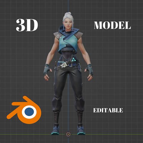 Valorant Jett 3d Model Jett 3d Model Jett Blender 3d Etsy Israel