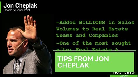 Real Estate Coaching Tips From Jon Cheplak YouTube