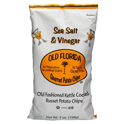 Sea Salt & Vinegar Potato Chips - 7 oz - Old Florida Gourmet Products