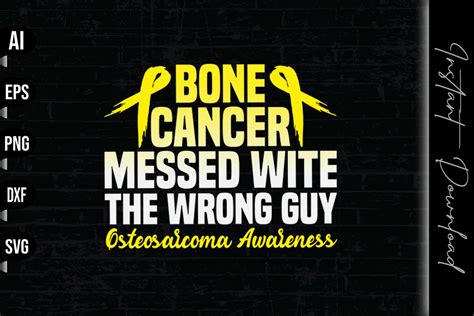 Bone Cancer Awareness Yellow Ribbon Graphic By Vecstockdesign