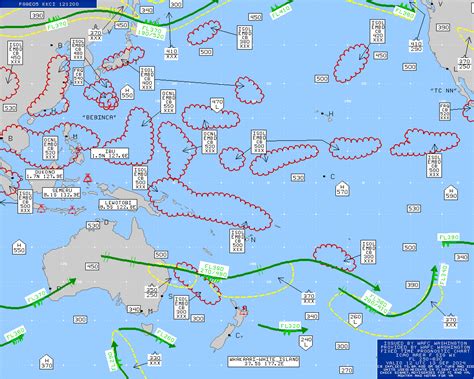 Australia / Asia / Pacific Turbulence Maps - 12 UTC - Turbulence Forecast