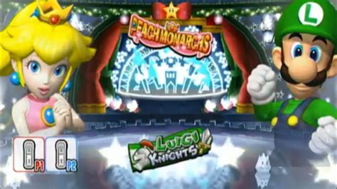 Mario Super Sluggers Peach Monarchs Vs Luigi Knights Exhibition