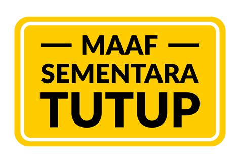 temporarily closed written  indonesia  vector art