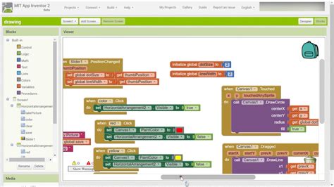 MIT App Inventor Tutorial Canvas Picture Drawing Part 4 YouTube