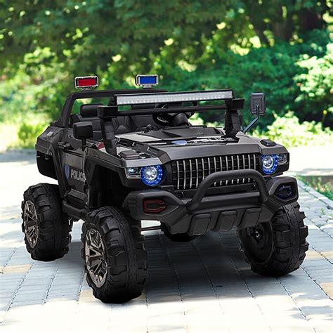 Aosom 2-Seater Electric Ride on Police Car SUV Truck Toy & Reviews ...