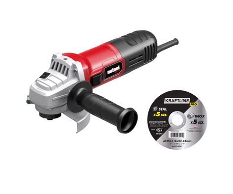 Szlifierka kątowa 125 mm 900 W NUTOOL RED oraz 10 tarcz GRATIS