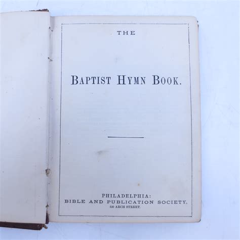 The Baptist Hymn Book (First Edition) by Unknown: Good + Hardcover (1871) First Edition ...