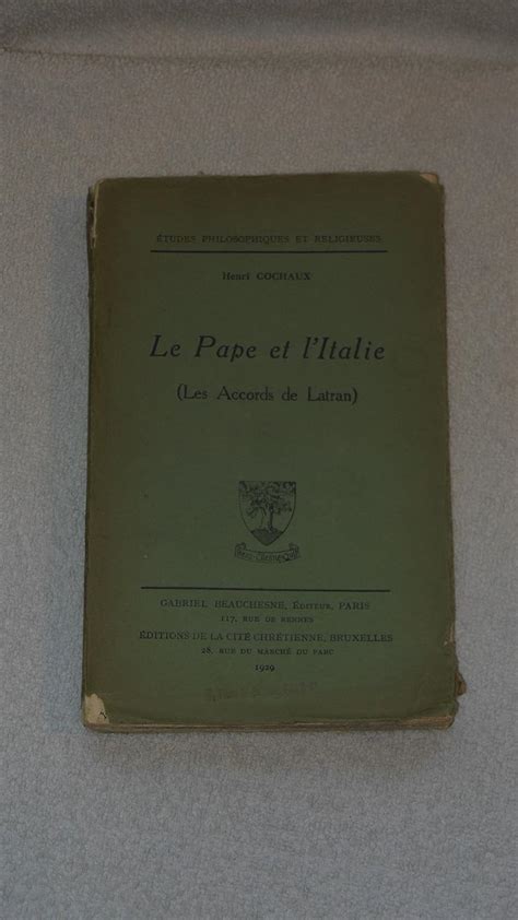 Amazon In Buy Le Pape Et L Italie Les Accords De Latran Book Online