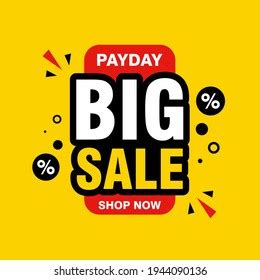 Simple Flat Payday Big Sale Banner Stock Vector Royalty Free