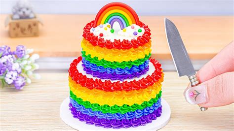 Miniature Rainbow Chocolate Cake Decorating 🌈 1000 Satisfying