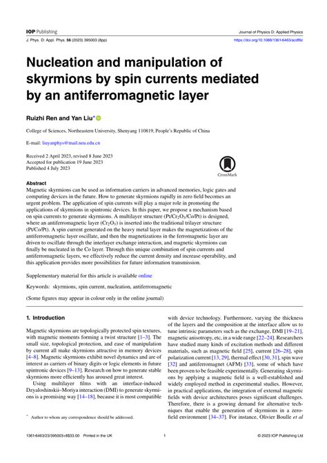 Nucleation And Manipulation Of Skyrmions By Spin Currents Mediated By