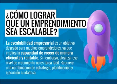 Infografía Qué se necesita para que un emprendimiento sea escalable