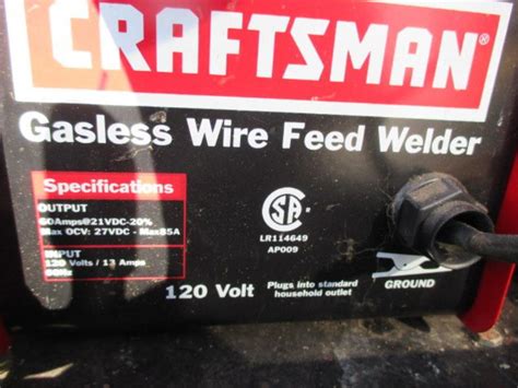 Craftsman Gasless Wire Feed Welder Model 20568 120 Volt On Rolling