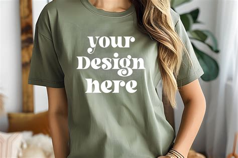 Comfort Colors Moss Mockup Graphic By MockupStore Creative Fabrica