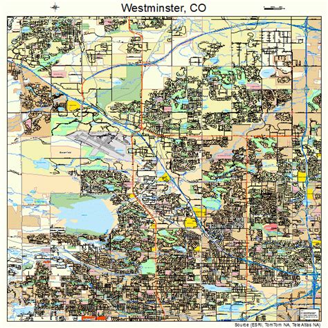 Westminster Colorado Street Map 0883835