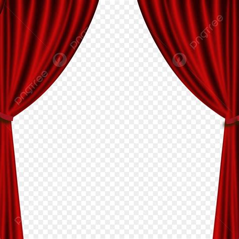 Red Stage Curtains Clipart