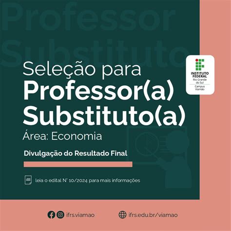 Divulgação do resultado final do processo seletivo para professor