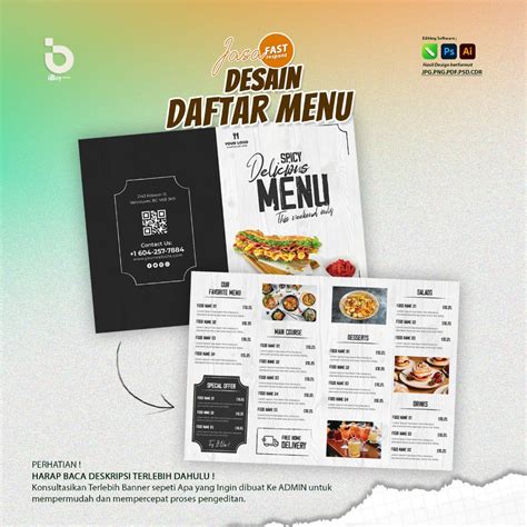 Jual Desain Daftar Menu Makanan Dll Shopee Indonesia