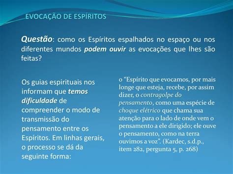 EVOCAÇÃO DE ESPÍRITOS ppt carregar