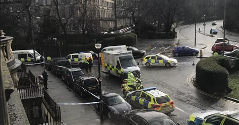 Police Tape Off Edinburgh Street After Man Found Seriously Injured