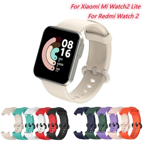 Mềm Dây Đeo Thay Thế Chất Liệu Silicon Màu Trơn Cho xiaomi mi watch 2