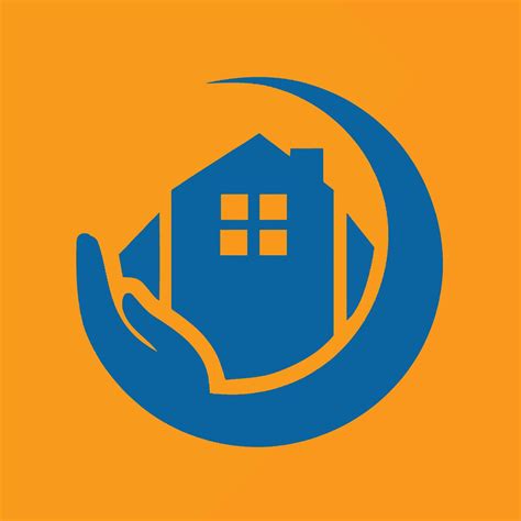 Blue and Yellow Modern Home Insurance Logo Design. 52615963 Vector Art