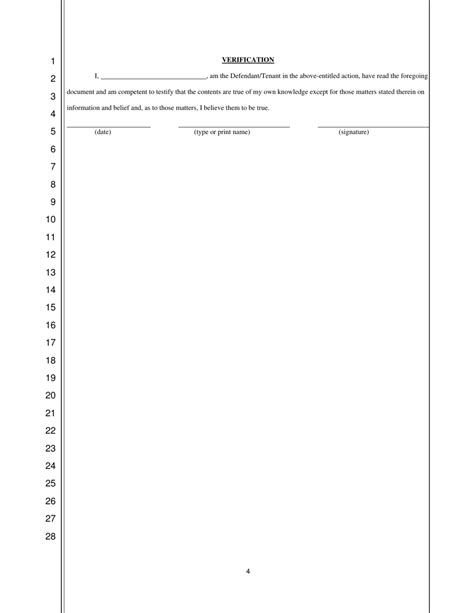 Nevada Answer To Complaint For Unlawful Detainer Fill Out Sign