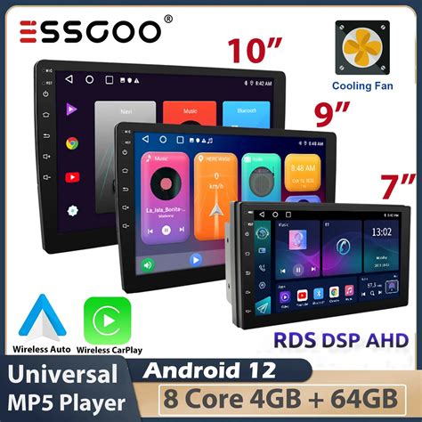 ESSGOO Carplay Car Radio 2 Din 7 9 10 MP5 Player GPS Navigator Wireless