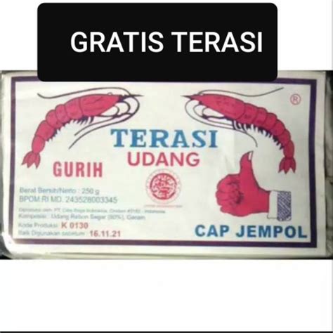 Jual Terasi Udang Rebon Cap Jempol 250g Shopee Indonesia