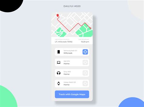 location tracker  dot studio  dribbble