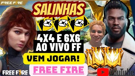 LIVE FF FREE FIRE AO VIVO 6X6 4X4 INSCRITOS SALA PERSONALIZADA