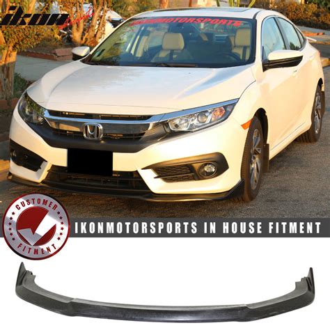 16 17 Civic 10th Gen Sedan And Coupe CS Style Front Bumper Lip PU