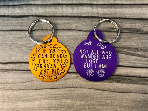 Funny Sayings Pet ID Tags - Etsy