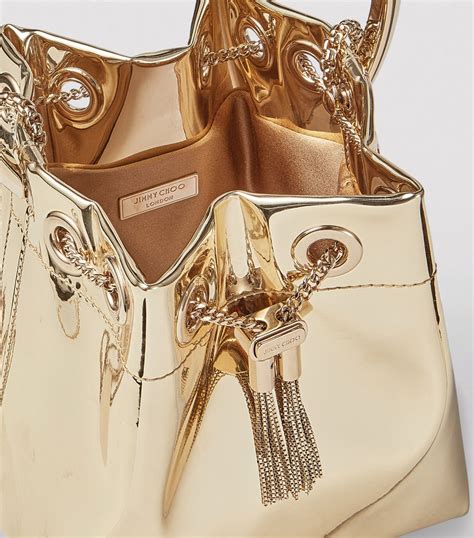 Womens Jimmy Choo Gold Bon Bon Top Handle Bag Harrods Countrycode