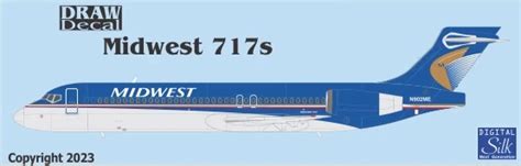 Boeing 717 Midwest Draw Decal 20 Dc9 14