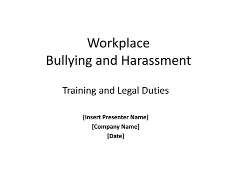 Ppt Workplace Bullying And Harassment Powerpoint Presentation Free