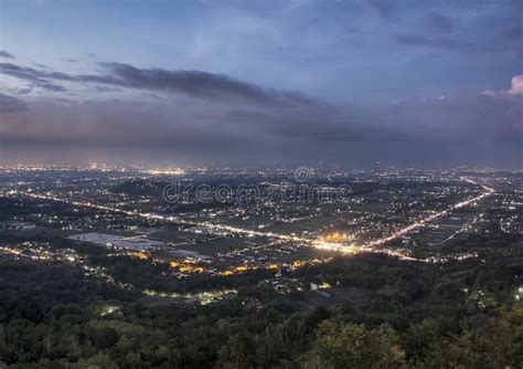 Nightscape, a View of the City of Yogyakarta at Night Stock Image - Image of central, background ...