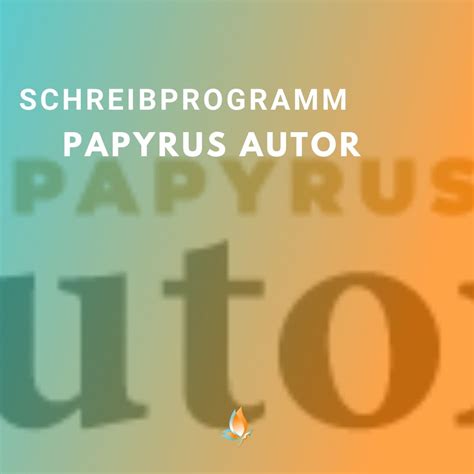 Papyrus Autor Schreibprogramm F R Autoren Bookerfly