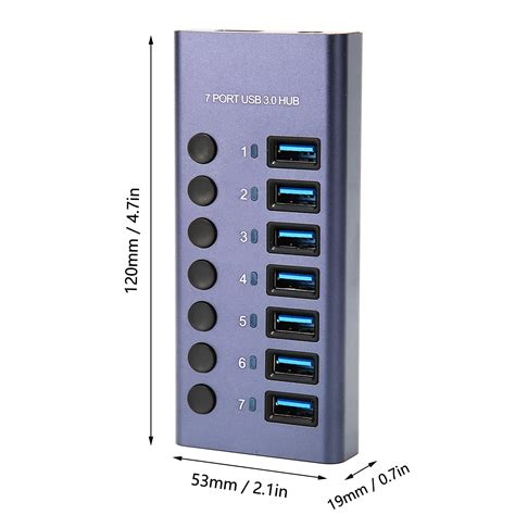 Hub USB 3 0 Cu 7 Porturi Comutator Individual 5V 2 4A Hub De Iesire Cu