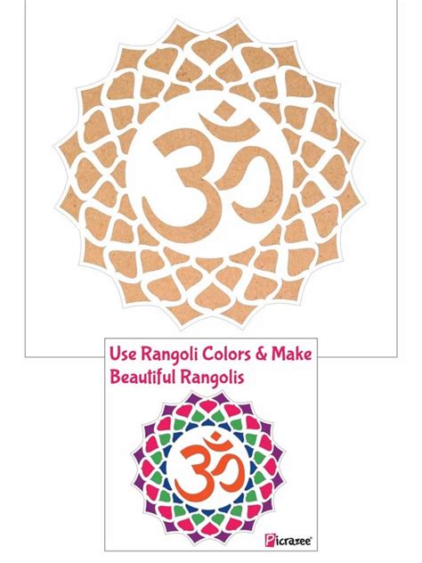 DIY MDF Readymade Rangoli Stencil Mats Easy To Use Easy To Fill Rangoli