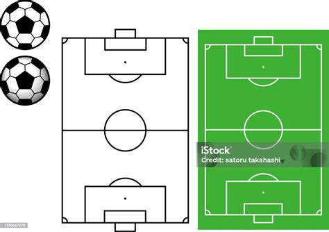 축구의 일러스트 소재 컬렉션 축구장에 대한 스톡 벡터 아트 및 기타 이미지 축구장 선 라인아트 Istock